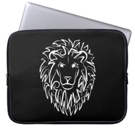 Lejon för svarta och vita stammar laptop fodral