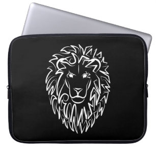 Lejon för svarta och vita stammar laptop fodral