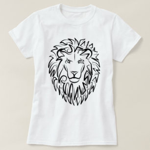 Lejon för svarta och vita stammar t shirt