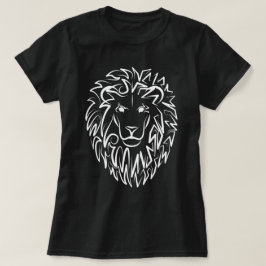 Lejon för svarta och vita stammar t shirt