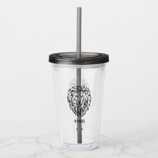 Lejon för svarta och vita stammar take away mugg