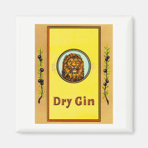 Lejon för torr Gin Magnet