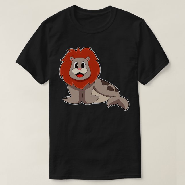 Lejon försegling t shirt (Design framsida)