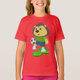 Lejon Fotbollsspelare Fotboll T Shirt