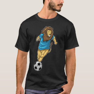 Lejon Fotbollsspelare Fotboll T Shirt