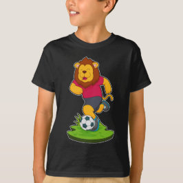 Lejon fotbollsspelare t shirt