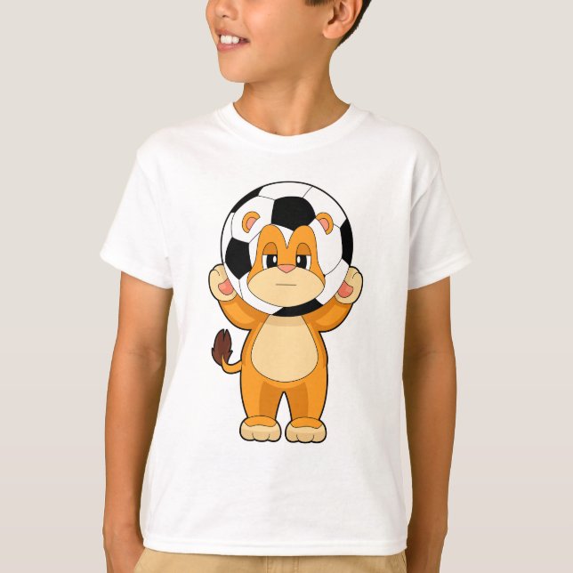 Lejon fotbollsspelare t shirt (Framsida)