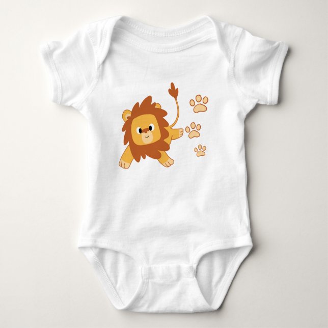 Lejon fotspårbabyJersey Bodysuit Tee (Framsida)