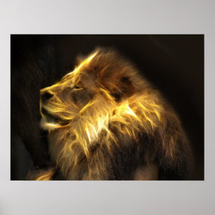 Lejon Fractal Poster