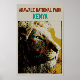 Lejon från Arawale nationalpark Kenya Poster