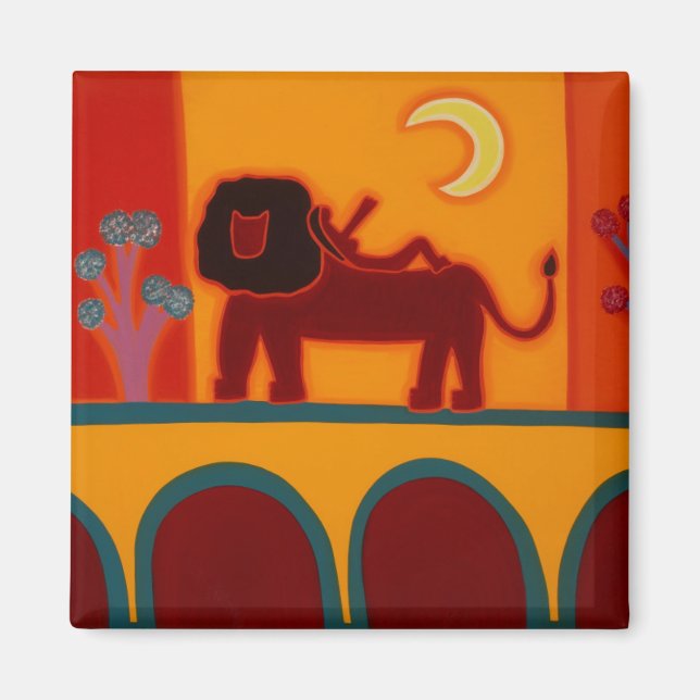 Lejon från Fulham Broadway 2008 Magnet (Framsidan)