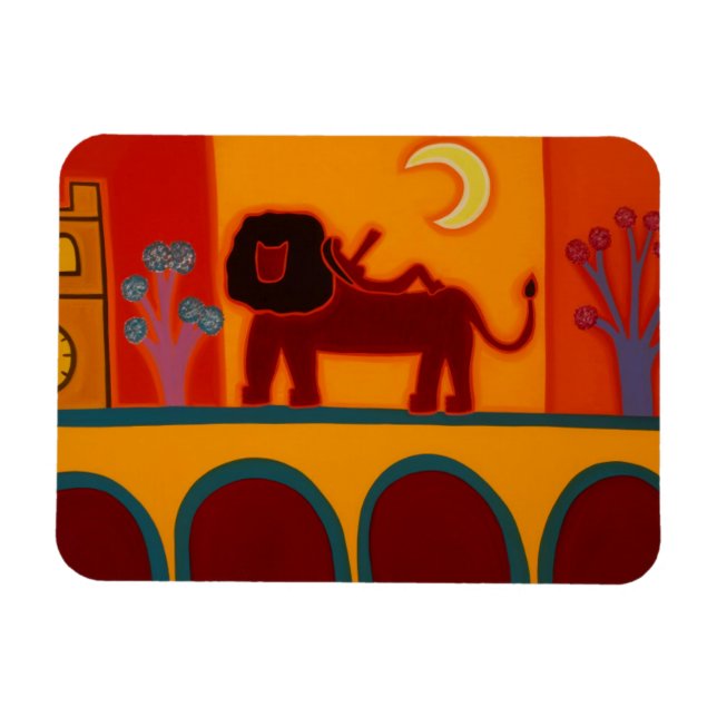 Lejon från Fulham Broadway 2008 Magnet (Horisontell)