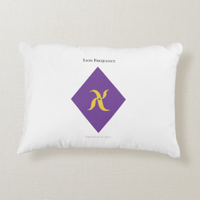 Lejon frekvens kudder prydnadskudde (Baksidan)