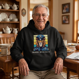 Lejon gåva från födelsedagen till polistjänstemän  hoodie