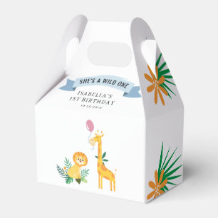 lejon Giraffe för skogsdjur, första födelsedag Presentaskar