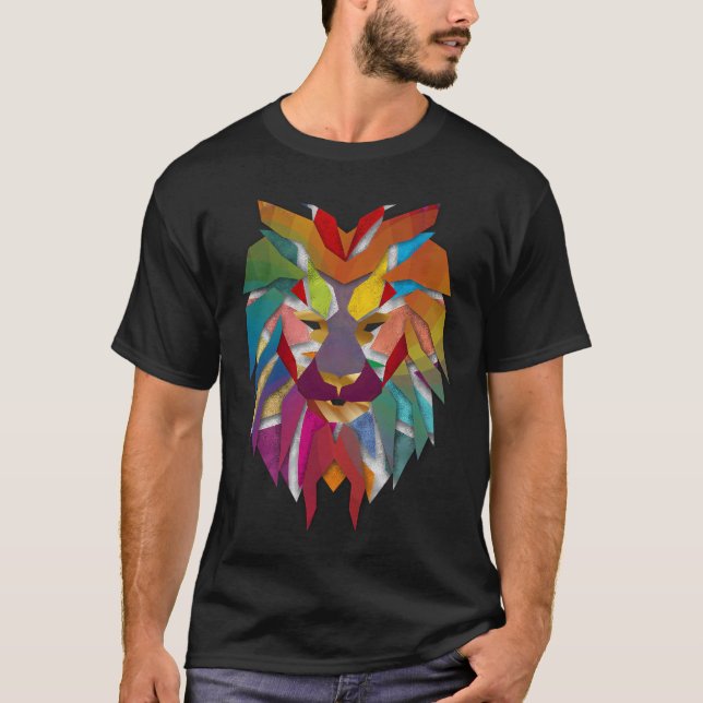 Lejon gjort av bitar t shirt (Framsida)