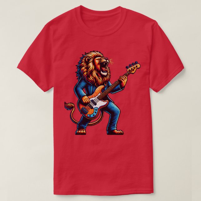 Lejon Groove Kung-grogrund T Shirt (Design framsida)