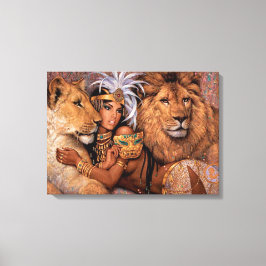 Lejon gudinna Egyptian Princess Canvas Art
