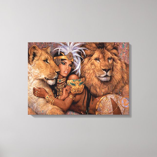 Lejon gudinna Egyptian Princess Canvas Art (Framsida)