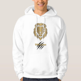 Lejon Gul & Svart Grafisk Hoodie