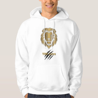 Lejon Gul & Svart Grafisk Hoodie