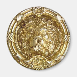 Lejon guld- magnet