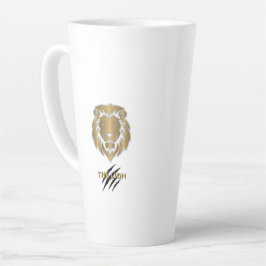 Lejon Guld & Svart Grafisk Mugg