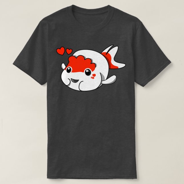 lejon guldfisk, rödvit t shirt (Design framsida)
