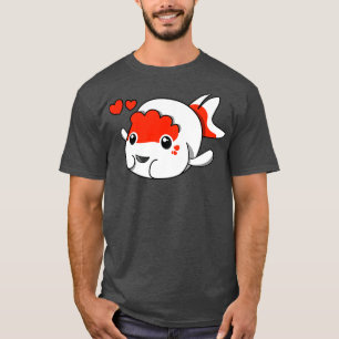 lejon guldfisk, rödvit t shirt
