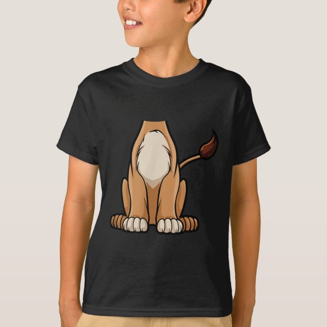 Lejon Halloween-utsmyckning med enkel barnkostym T Shirt (Framsida)