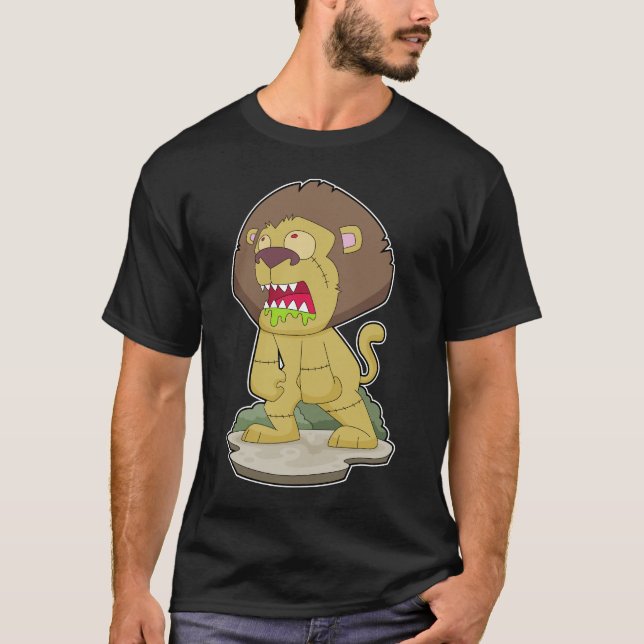 Lejon Halloween Zombie T Shirt (Framsida)