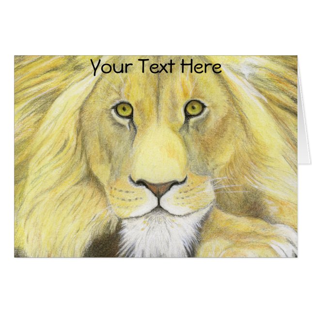 Lejon Hälsningskort (Framsidan Horizontal)