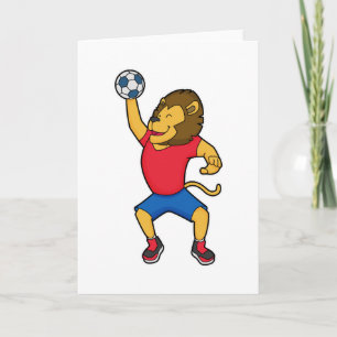 Lejon Handbollsspelare Handboll Kort