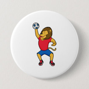 Lejon handbollsspelarhandboll knapp