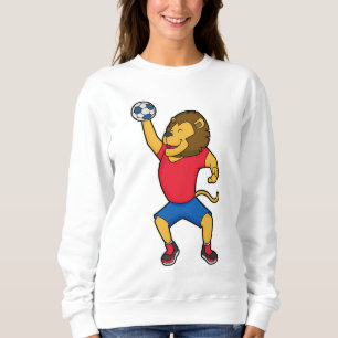 Lejon handbollsspelarhandboll t shirt