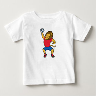 Lejon handbollsspelarhandboll t shirt