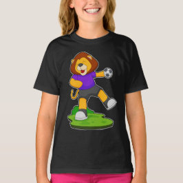 Lejon handbollsspelarhandboll t shirt