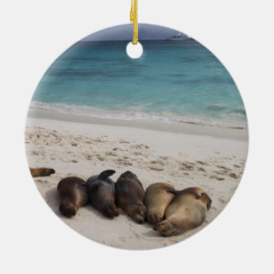 Lejon havsornament julgransprydnad keramik