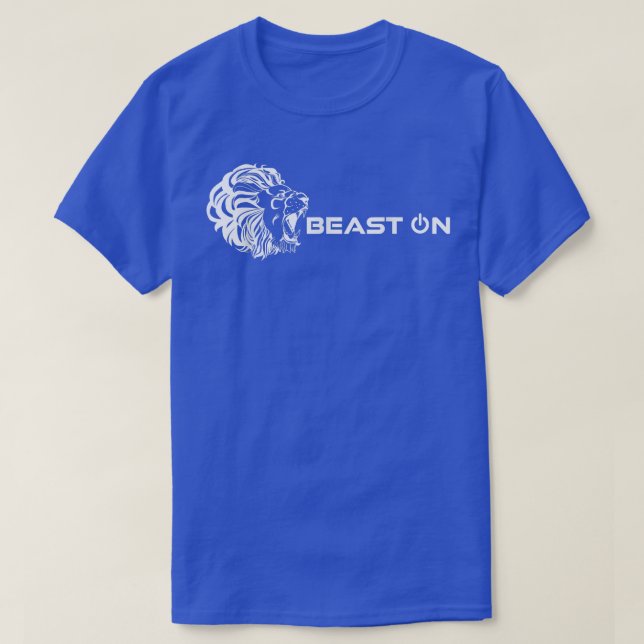 Lejon Head Beast on Gym Motivation Fitness Ord T Shirt (Design framsida)