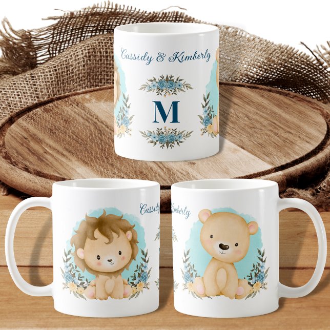 Lejon, herr talman & Mrs Personlig Monogram Kaffemugg (Skapare uppladdad)