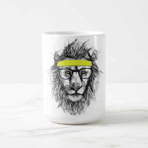 lejon hipster kaffemugg