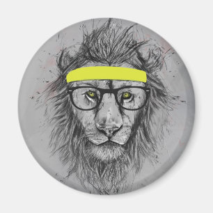 Lejon Hipster Magnet