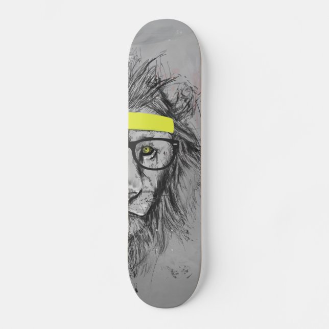 lejon hipster skateboard bräda 20,5 cm (Framsida)