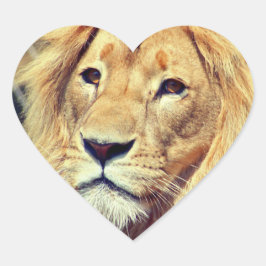 Lejon Hjärtformat Klistermärke