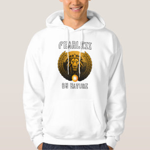 Lejon Hoodie utan fruktlöshet - Roaring Jungle Kun