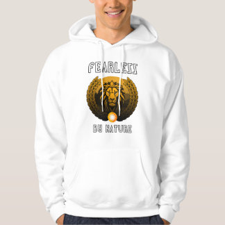 Lejon Hoodie utan fruktlöshet - Roaring Jungle Kun