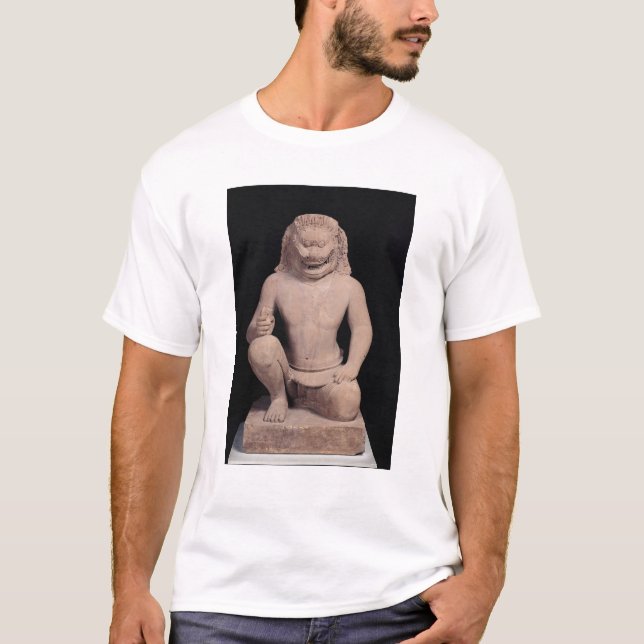 Lejon-hövdad förmyndare, Banteay Srei stil, c.967 Tee Shirt (Framsida)