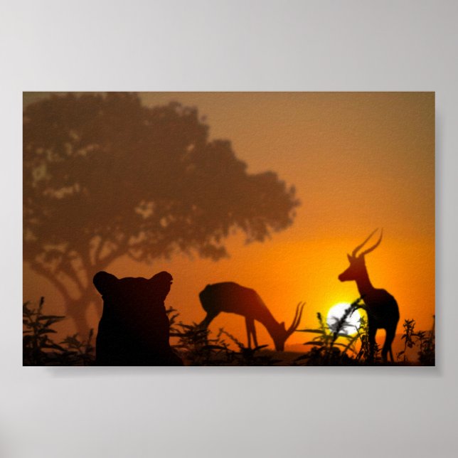 Lejon Hunt Poster (Framsidan)