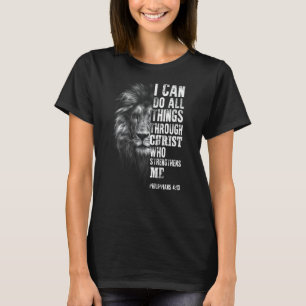 Lejon huvud Bible Verse Jesus Bible Study Christia T Shirt