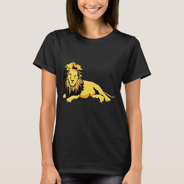Lejon huvuddesign för coola t shirt (Framsida)